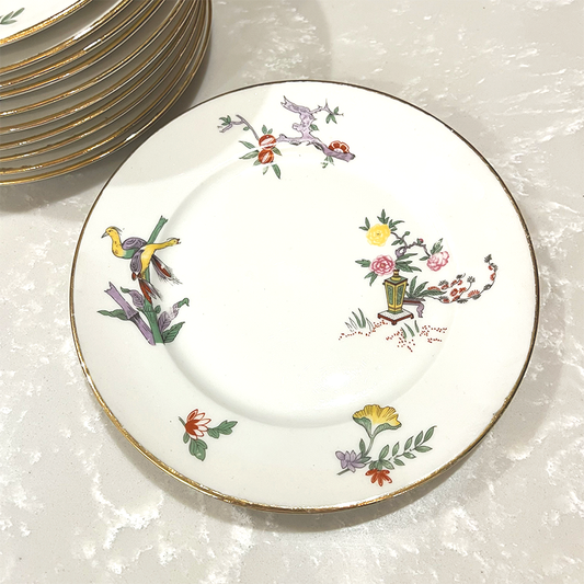 Art Deco Limoges Dessert Plates, Set of 12