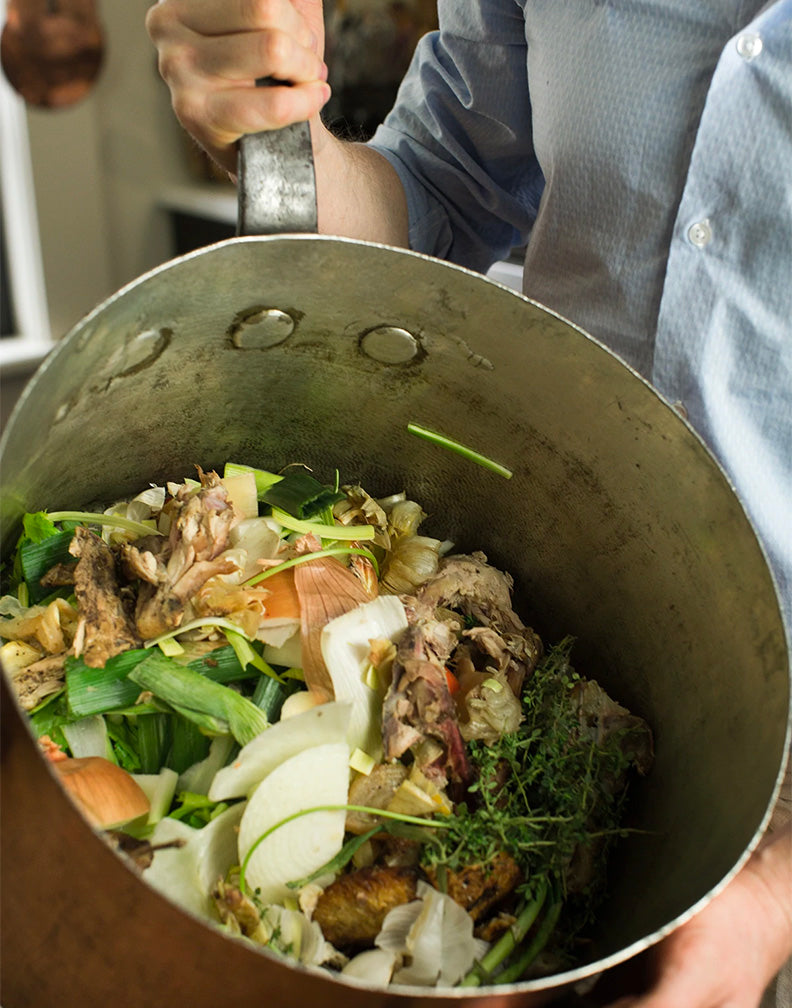 Leftover Roast Chicken Broth