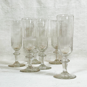 Vintage French Champagne Flutes (6)