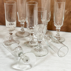 Vintage French Champagne Flutes (8)