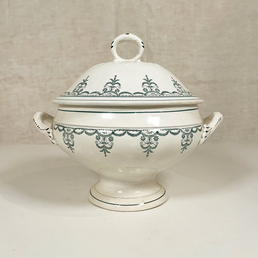 French Transferware Soup Tureen
