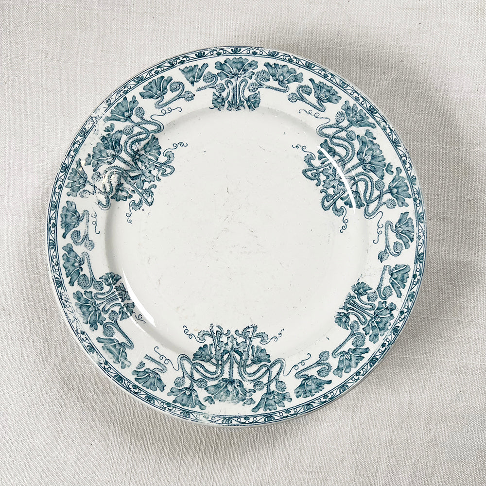Set of Six French Transferware Plates