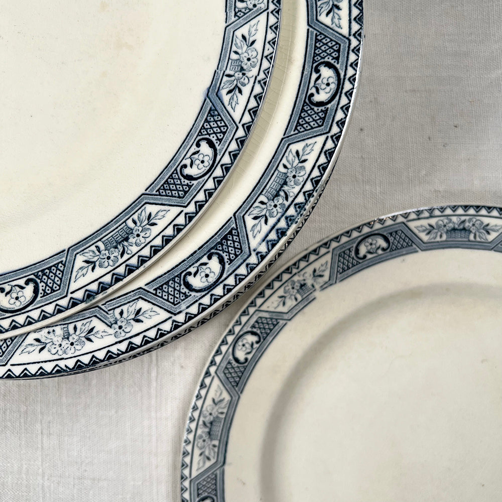 Set of Twelve French Transferware Plates