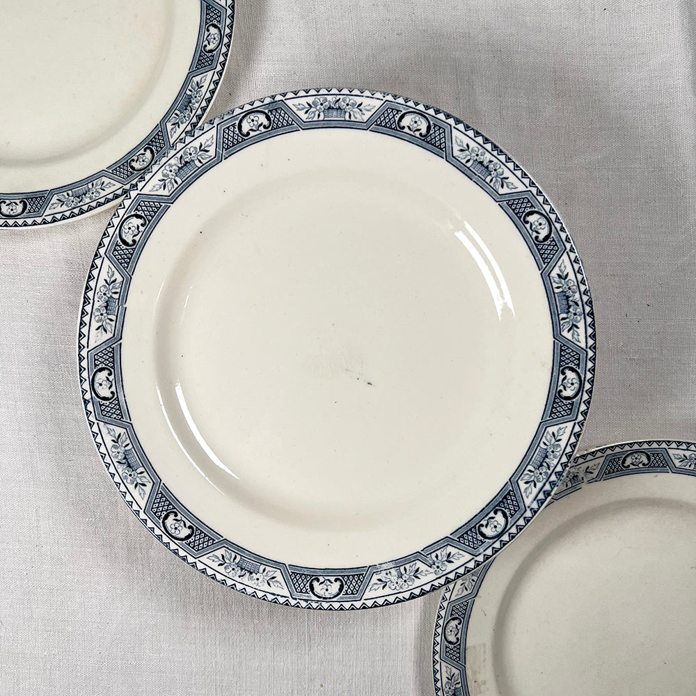Set of Twelve French Transferware Plates
