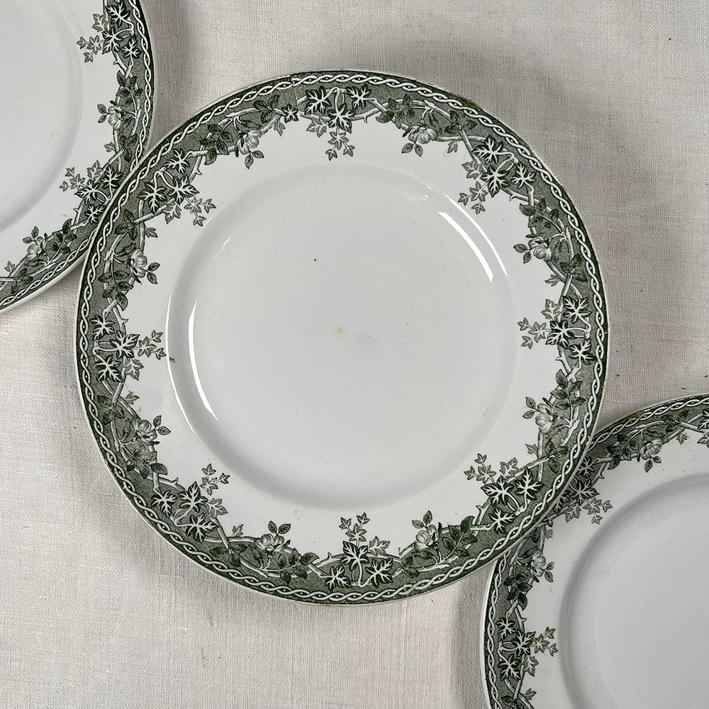 Set of Six French Transferware Plates