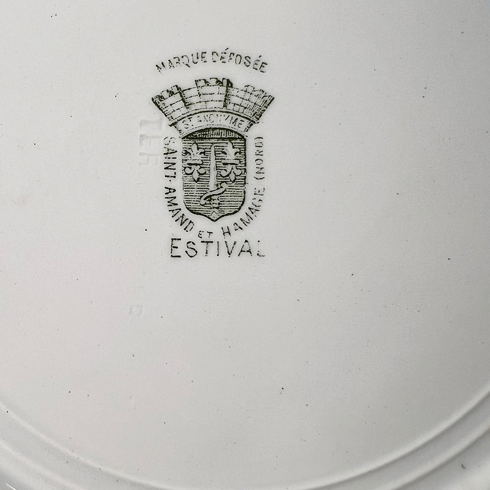 Set of Six French Transferware Plates