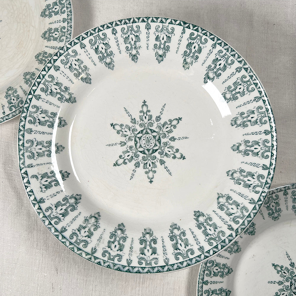 Set of Twelve French Transferware Plates