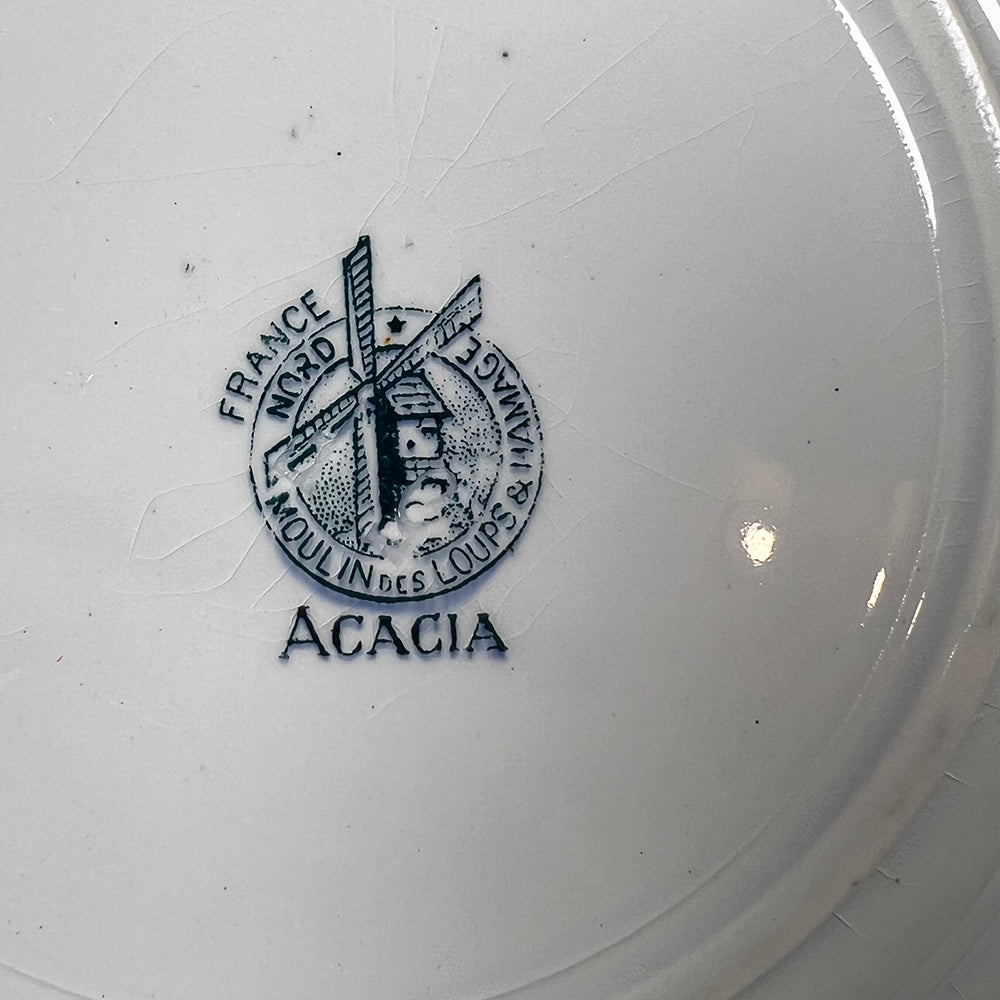 Set of Eight French Transferware Plates