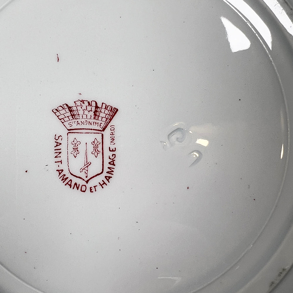 Set of Nine French Transferware Plates