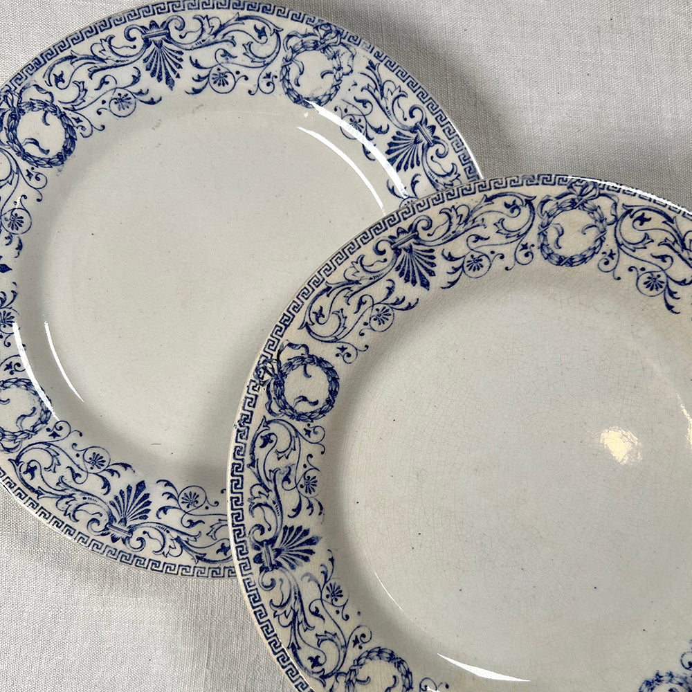 Set of Four Antique French Transferware Plates