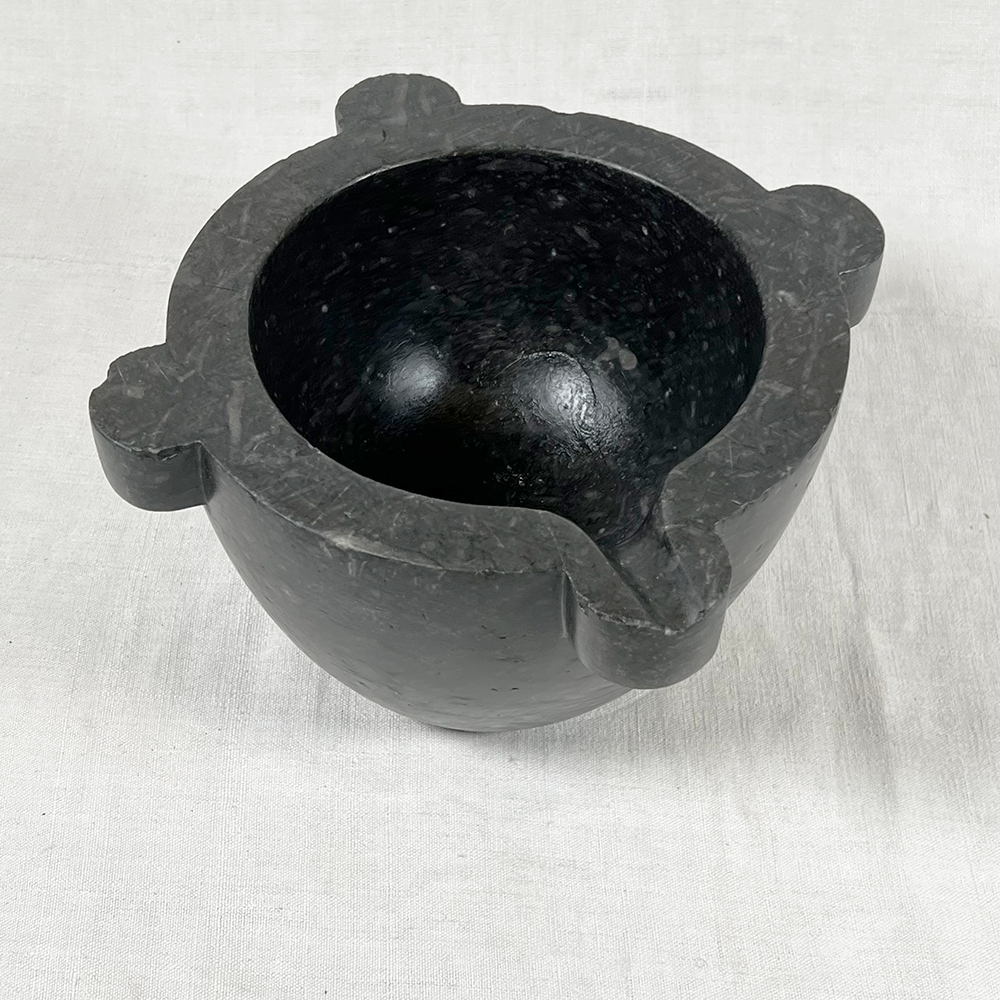 Antique French Black Mortar