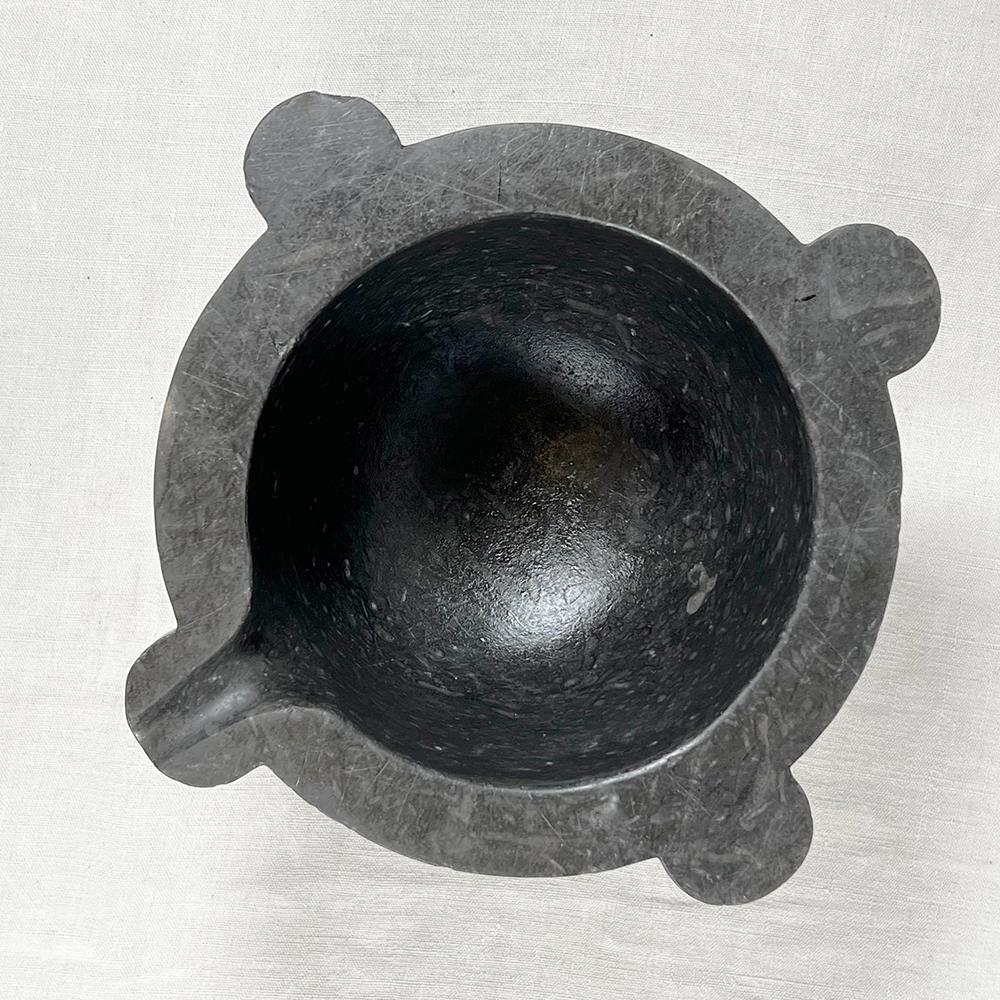 Antique French Black Mortar