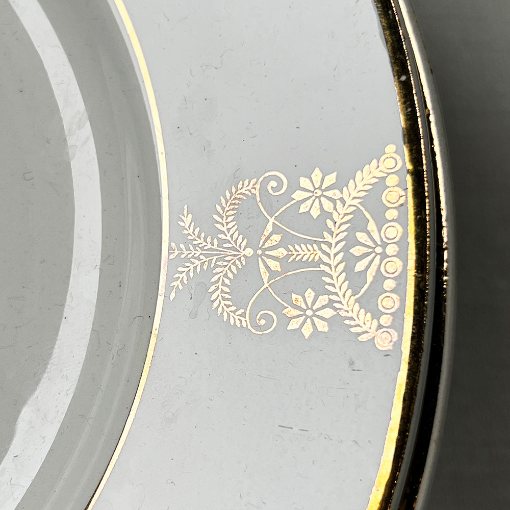 Set of Twelve French Neoclassical Transferware Plates