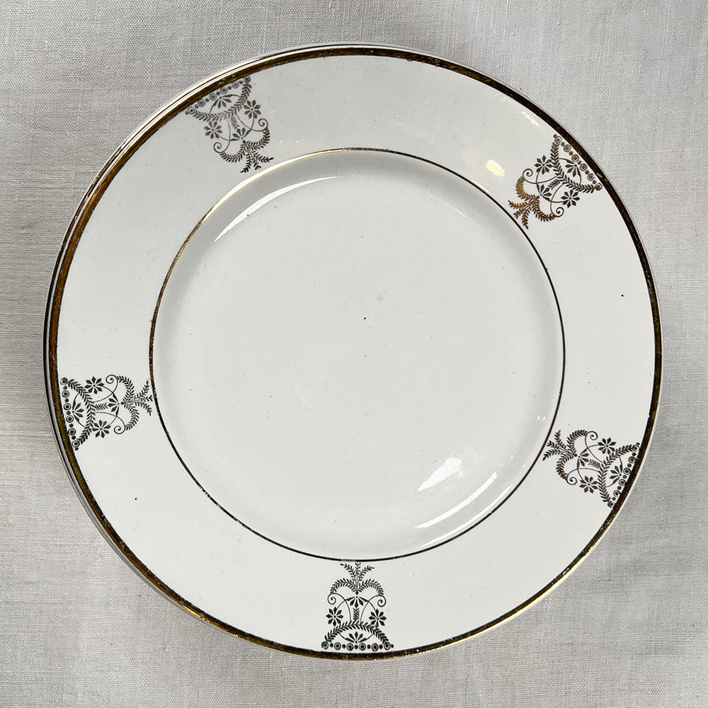 Set of Twelve French Neoclassical Transferware Plates