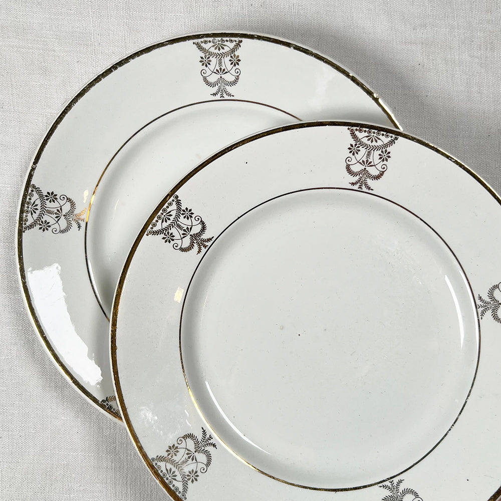 Set of Twelve French Neoclassical Transferware Plates