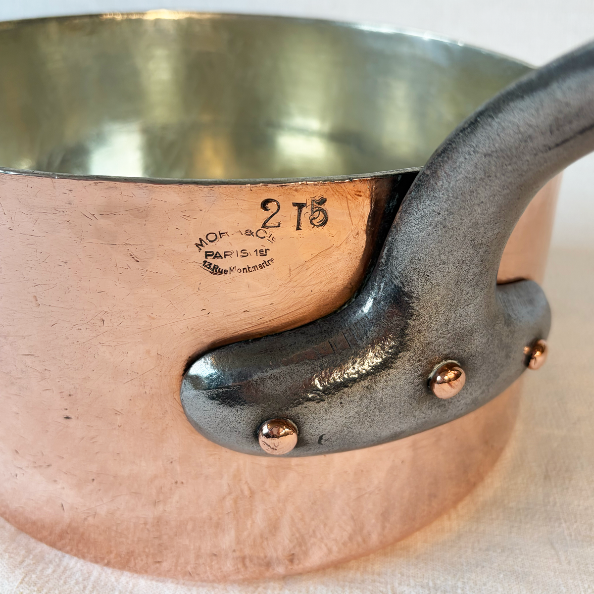 Large Vintage French Sauce Pan, 11.5"