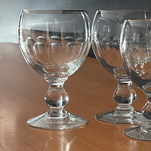 Vintage Red Wine Glasses, Set of Four